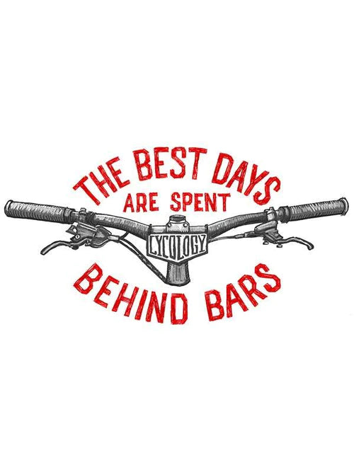 Conquer Trails in Style with our BEST DAYS BEHIND BARS MTB T SHIRT