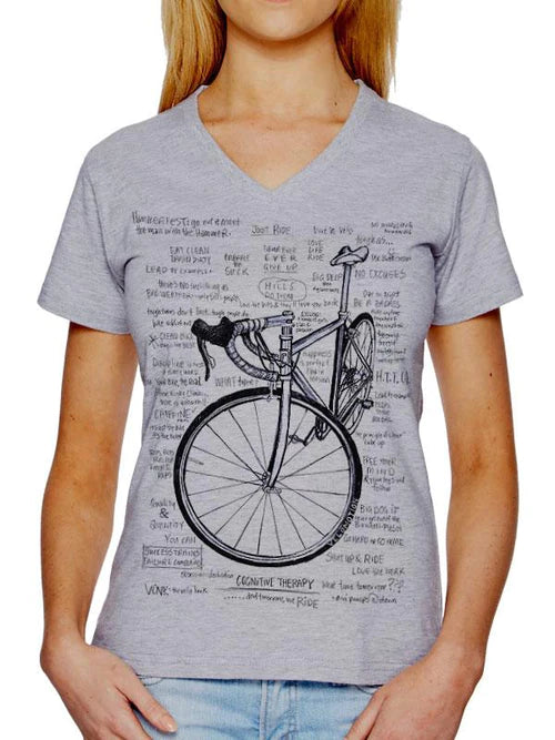 Cognitive Therapy Women's V-Neck Grey T-Shirt