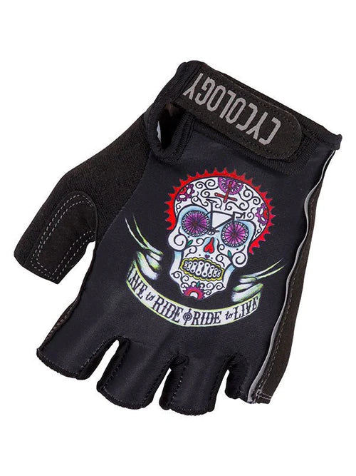 DAY OF THE LIVING CYCLING GLOVES BLACK