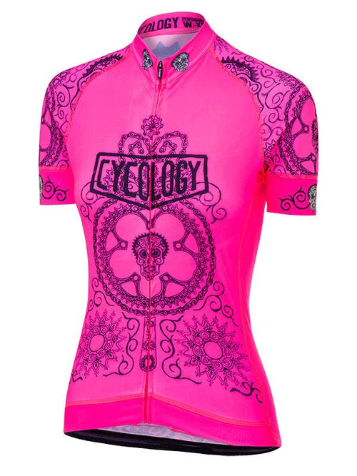 Life and Style with our Day of the Living Women's Jersey in Pink