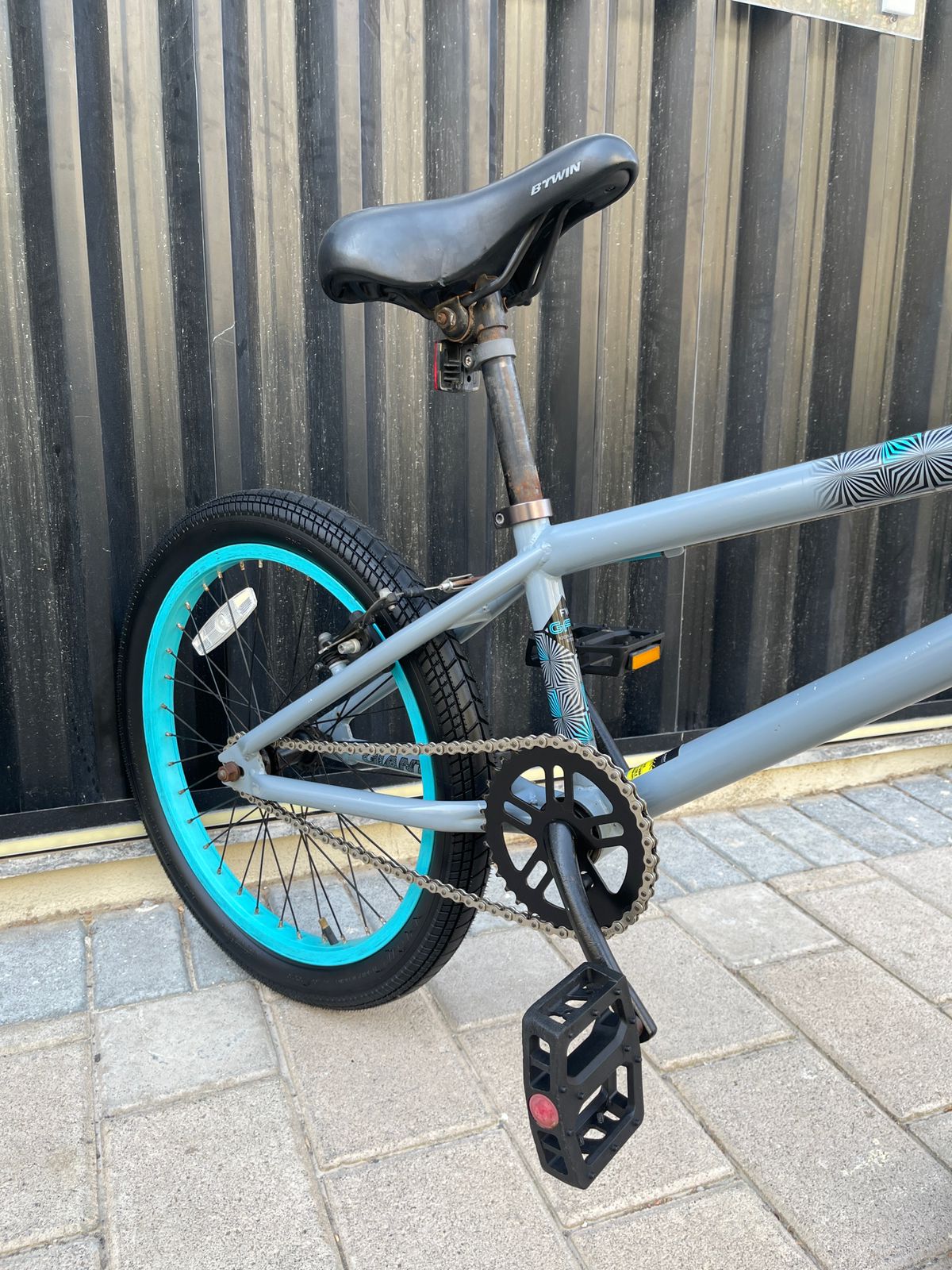 BMX Giant 20-Inch (Grey): Unleash Thrills with Single Speed and V-Brake