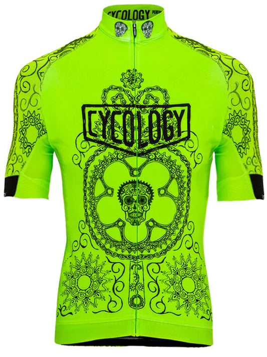 Day of the Living Lime Men's Jersey: Celebrate Cycling in Vibrant Style